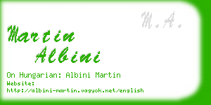 martin albini business card
